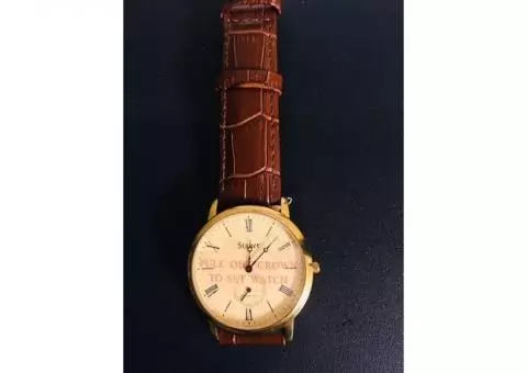 VERY RARE  Mens Stauer  Exeter Swiss Wristwatch  with leather band #21220 - NEVER BEEN WORN